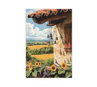 IADNG Poster su tela con campanelli a vento provenzali, decorazione per camera da letto, idea regalo, 40 x 60 cm