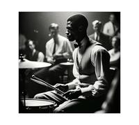 IADNG Poster su tela con stampa artistica da parete con stampa di The Legend of The Rhythm Drummer, 60 x 60 cm