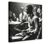 IADNG Poster su tela con stampa artistica da parete con stampa di The Legend of The Rhythm Drummer, 70 x 70 cm