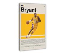 IADNG Poster su tela di Kobe Bryant, decorazione per camera da letto, per fan della NBA, decorazione per la camera da letto, 60 x 90 cm