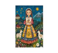 IADNG Stampa artistica su tela con racconti popolari rumeni, decorazione per camera da letto, paesaggio decorativo, idea regalo, 50 x 75 cm