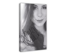 IAGHRT Poster su tela con autografo di Lena Meyer-Landrut, decorazione per camera da letto, ufficio, camera da letto, regalo, 30 x 45 cm