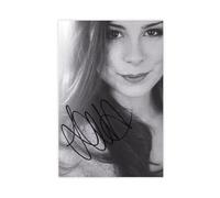 IAGHRT Poster su tela con autografo di Lena Meyer-Landrut, decorazione per camera da letto, ufficio, camera da letto, regalo, 40 x 60 cm