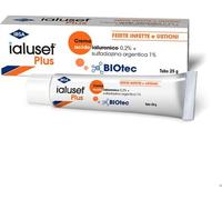 Ialuset Plus Crema 25g - Per il trattamento di ferite infette e ustioni, con acido ialuronico ad azione idratante, e Sulfadiazina argentica che protegge dalla contaminazione batterica