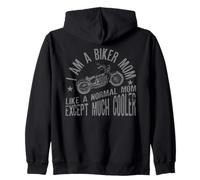 IAM A Biker Mom Motorcyle Frase per Donna Felpa con Cappuccio