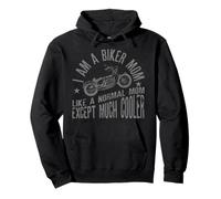 IAM A Biker Mom Motorcyle Frase per Donna Felpa con Cappuccio