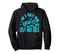 IAM A Biker Mom Motorcyle Frase per Donna Felpa con Cappuccio