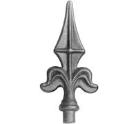 IAM DESIGN Asta per ringhiera, altezza 125 mm, base D, punta per ringhiere scale, ferro battuto