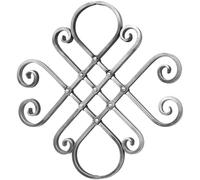 IAM DESIGN Elemento decorativo 400 x 410 mm, in ferro forgiato, adatto per ringhiere per scale in ferro battuto