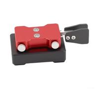 Iambic Dual Paddle Keyer per Morse per il codice di allenamento per il funzionamento cw - Tensione regolabile Onde corte Radio Key 955g Peso Blu Rosso Grigio (rosso)
