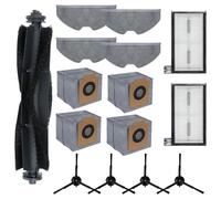 iAmoy 15 pezzi X8 Pro Set Accessori di Ricambio per eufy X8 Pro Robot Aspirapolvere, 1 Spazzola Rotante, 4 Spazzole Laterali, 2 Filtri Lavabili, 4 Panni e 4 Sacchetti per Polvere