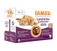 IAMS Delights Adult in Salsa 12 x 85 g Alimento umido per gatti - Sapori di Terra e Mare