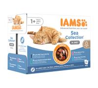 IAMS Delights Adult in Gelatina 12 x 85 g Alimento umido per gatti - Sapori di Mare