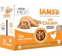 IAMS Advanced Nutrition Kitten Chicken in Gravy Pouch 12x85g cibo umido in buste per gattini con pollo in salsa