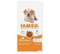 10 kg + 2 kg gratis! 12 kg IAMS Advanced Nutrition Crocchette per cani - Puppy Large Pollo