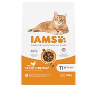 IAMS Cibo secco per gatti con pollo - Alimenti secco per gatti anziani da 11 anni, 10 kg