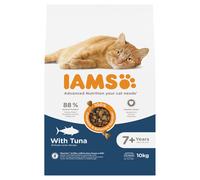 IAMS Cibo secco per gatti Senior con tonno - Alimenti secco per gatti anziani dai 7 anni, 10 kg