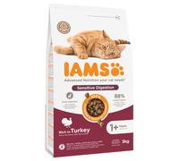 Prezzo speciale! 3 kg IAMS Crocchette per gatti - Vitality Sensitive Digestion Adult & Senior con Tacchino