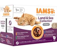IAMS Cat Busta Multipack 12x85G Land & Sea Collection MIX CARNE E PESCE