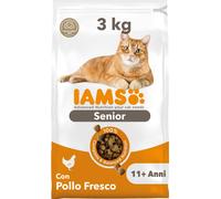 IAMS Cibo secco per gatti con pollo Alimenti secco per gatti anziani da 11 anni