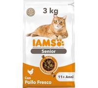 IAMS Cibo secco per gatti con pollo - Alimenti secco per gatti anziani da 11 anni, 3 kg