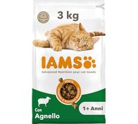 IAMS Cibo secco per gatti da 1-6 anni con agnello, 3 kg | Crocchette per gatti | Alimento secco completo e bilanciato |Con Omega-3 e Omega-6 per pelle sana e pelo lucido