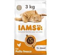 IAMS Cibo secco per gatti da 1-6 anni con pollo fresco, 3 kg | Crocchette per gatti| Alimento con proteine animali di alta qualità | Con Omega-3 e Omega-6 per pelle sana e pelo lucido