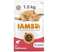 IAMS Cibo secco per gatti da 1-6 anni con salmone, 1,5 kg | Crocchette per gatti | Alimento secco completo e bilanciato |Con Omega-3 e Omega-6 per pelle sana e pelo lucido
