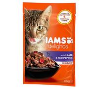 Iams Cibo Umido per Gatti Delights Lamb & Red Pepper in Gravy - 85 gr