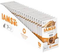 IAMS Delights Cat Wet Senior Sugo di pollo singolo, 85 g (la confezione può variare)