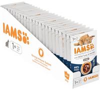 IAMS Delights Cibo umido per gatti con tonno e aringa in gelatina - alimento umido completo per gatti adulti, 24 x 85 g buste