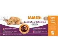 IAMS Land & Sea Collection - Cibo Umido in Salsa per Gatti da 1 Anno - 48x85g