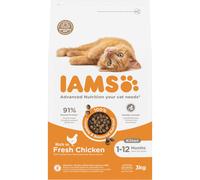 IAMS for Vitality Kitten cibo secco per gattini con pollo fresco 3 kg