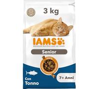 IAMS Senior - Cibo secco per gatti anziani con tonno, 3 kg | Crocchette per gatti anziani dai 7 anni | Alimento secco completo e bilanciato | Con taurina e L-carnitina