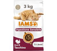 IAMS Sensitive Digestion cibo secco per gatti con tacchino - Cibo secco per gatti con stomaco sensibile da 1 anno, 3 kg