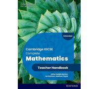 Ian Bettison Ma Cambridge IGCSE Complete Mathematics Extended: Teac (Tascabile)