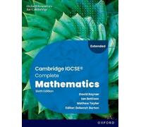 Ian Bettison Math Cambridge IGCSE Complete Mathematics Extended: St (Tascabile)