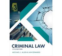 Ian Edwards Michael Allen Criminal Law (Tascabile)