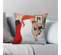 Ian Fleming Goldfinger Pussy Galore - Federa quadrata in poliestere e lino, motivo velluto, con cerniera, decorazione per cuscino all'ingrosso