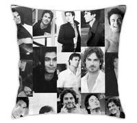 Ian-Somerhalder Federa per Cuscino da Tiro Fodera per Cuscino Quadrato Fodera per Cuscino per Divano Divano Camera da Letto Soggiorno Ufficio Casa Decorazioni per Auto 18 X 18 Pollici