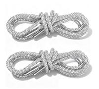 IANFAN 2 lacci per scarpe con strass, rotondi e lucidi, lacci per scarpe da ginnastica, pantaloni della tuta, abiti da concerto, borse