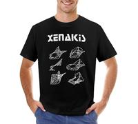 Iannis Xenakis - Architecture T-Shirt Tops Blank t Shirts Sweat Shirt t Shirts for Men Size XL