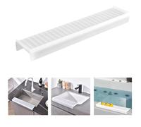 iAnomla Paraspruzzi per Lavello da Cucina, 20" 51cm Protezione per Bordi Lavello in Silicone, Granito Protezione per Piano di Lavoro Lavello, Porta Spugna Paraspruzzi per Vasca da Bagno, Trasparente