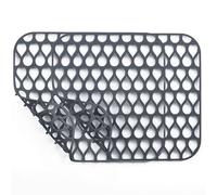 iAnomla Tappetino per Lavello in Silicone, 34x30 cm, 2PCS, Antiscivolo, per Lavello da Cucina, Tappetini Protettivi per Il Fondo del Lavello, Tappetino per Lo Scolo di Piatti e Bicchieri - Grigio