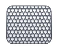 iAnomla Tappetino per Lavello in Silicone, 34x30 cm, Antiscivolo, per Lavello da Cucina, Tappetini Protettivi per Il Fondo del Lavello, Tappetino per Lo Scolo di Piatti e Bicchieri - Grigio