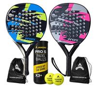 Ianoni Racchette da padel Starter Set - 2 racchette + 3 palline Pro S Padel - Giocatori principianti e intermedi
