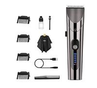 IANSHFKN Tagliacapelli da uomo Tagliacapelli elettrico Schermo LED Lavabile Ricaricabile Cordless Strong Power Steel Cutter