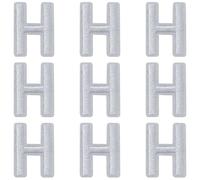 IANZE 9 toppe termoadesive con lettera H, ricamate, per vestiti, jeans, cappelli, magliette, zaini, ecc. (bianco-H)