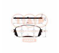IAP QUALITY PARTS 70421053 - Kit pastiglie freno, Freno a disco