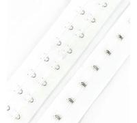 iarda 3 file di estensione per reggiseno, gancio per biancheria intima, nastro per fibbia posteriore, estensione per corsetto, cinturino, nastro per accessori da cucito fai da te - Bianco 2-1 iard